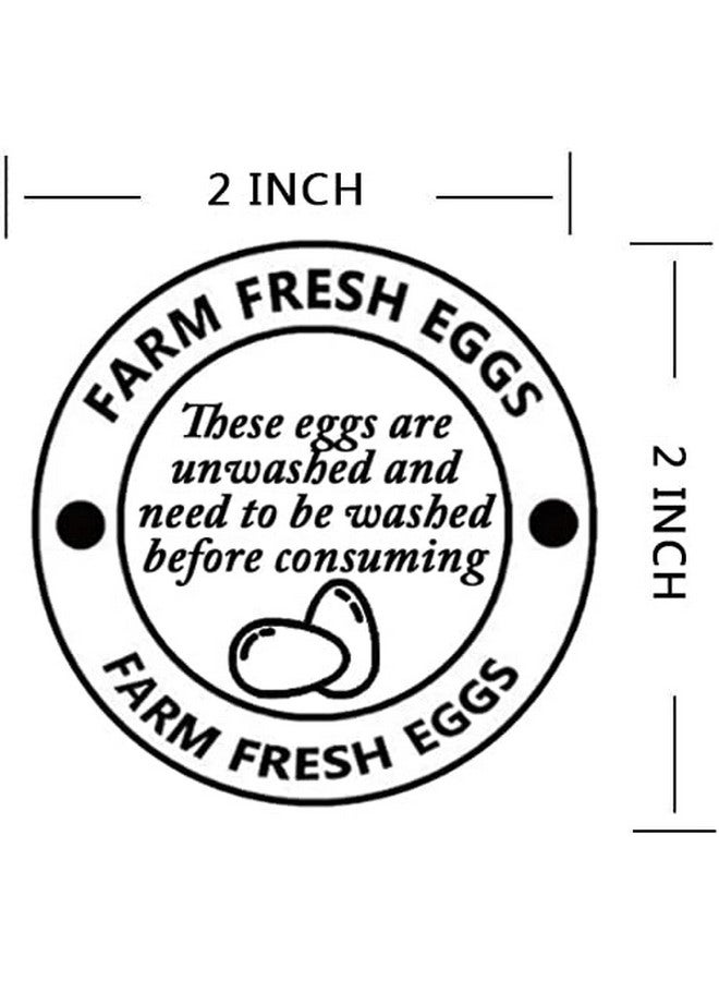 Besttile 2 Inch Farm Fresh Eggs Carton Labels Farm Fresh Egg Unwashed Stickers Egg Handling Labels Self Adhesive Egg Packaging Stickers For Chicken,Quail,Egg Packaging Stickers,500 Pcs Per Pack - Image 2