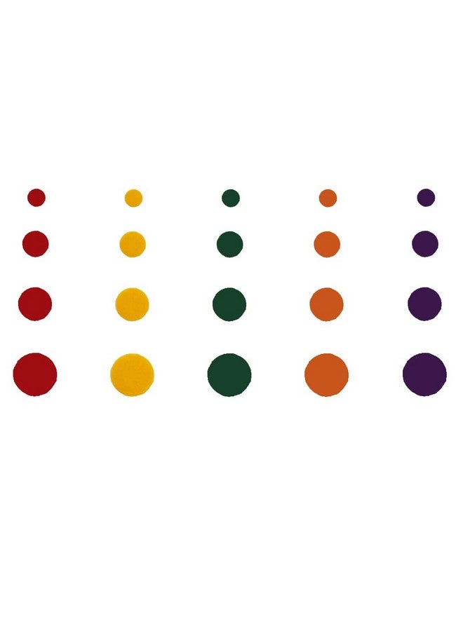 Comet Busters Multisized Multicolor Round Bindi (4mm, 5mm, 6mm, 7mm) (BIN1545) - Image 1