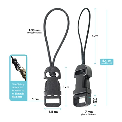 Foto&Tech 2 Pieces Quick Release QD Loop Connector for Camera Neck Strap Compatible with Fujifilm Samsung Sony Olympus Panasonic Canon Nikon Pentax Compact Camera, Point-and-Shoot Camera (Style A) - Image 2