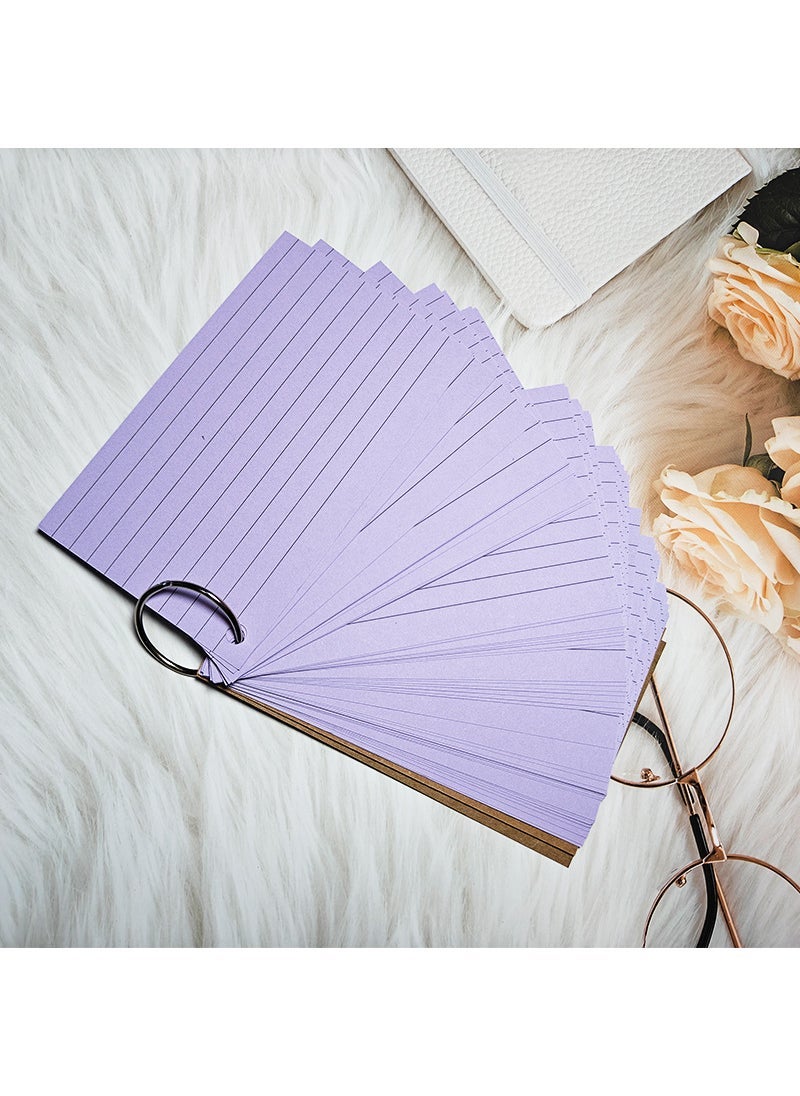 Generic Index Ringed Mini Notepad with Lined Pages light purple 