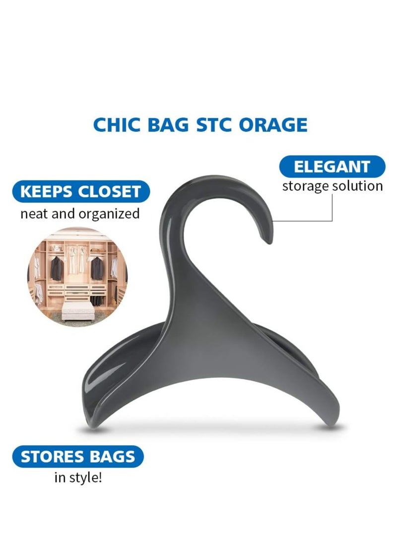 Oasisgalore 4 Pack Purse Hanger Hook - Over the Closet Rod Bag Rack Holder for Organizing Handbags, Backpacks, Satchels  - Image 3