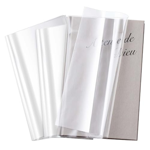 ReliThick 100 Pack Adjustable Clear Book Covers Fits Books with 9.25 x 15 Inches, Plastic Waterproof Sleeve for Textbooks Paperbacks, with Self Adhesive Closure, Against Dust, Wear Book Protector - Image 1