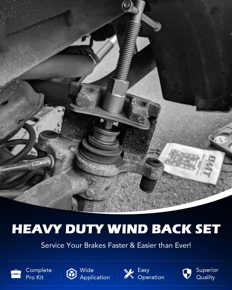 Orion Motor Tech 32pc Dual Brake Tools, 2 in 1 Disc Brake Caliper Tool Set and Drum Brake Tool Kit, Brake Caliper Tool and Brake Drum Tool with Brake Spring Tool Pliers Installer Remover Adjuster - Image 2