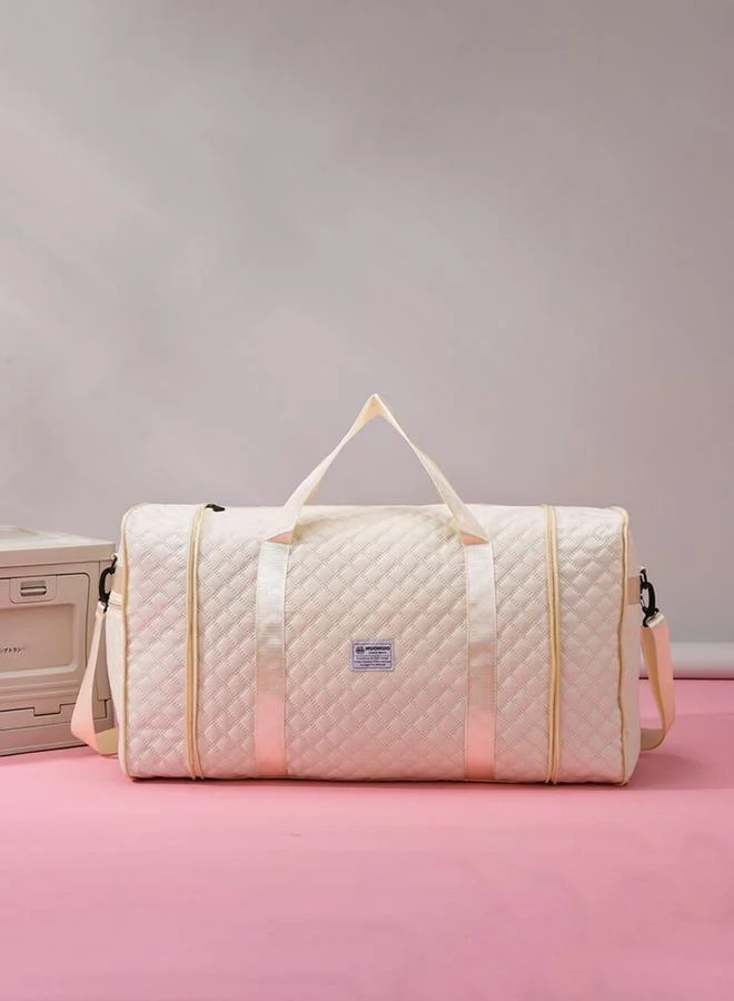 Take Two Quilted Look Double Strap Handbag