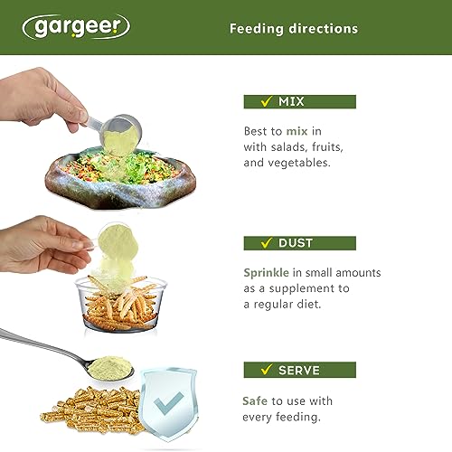 Gargeer 2oz Forest Tortoise Food Supplement, Flower Salad Mix Topper. Supercharge Juveniles & Adults Appetite, Health & Immune System. Complete Diet, Rich with Vitamins, Made in The USA. Enjoy! - Image 3