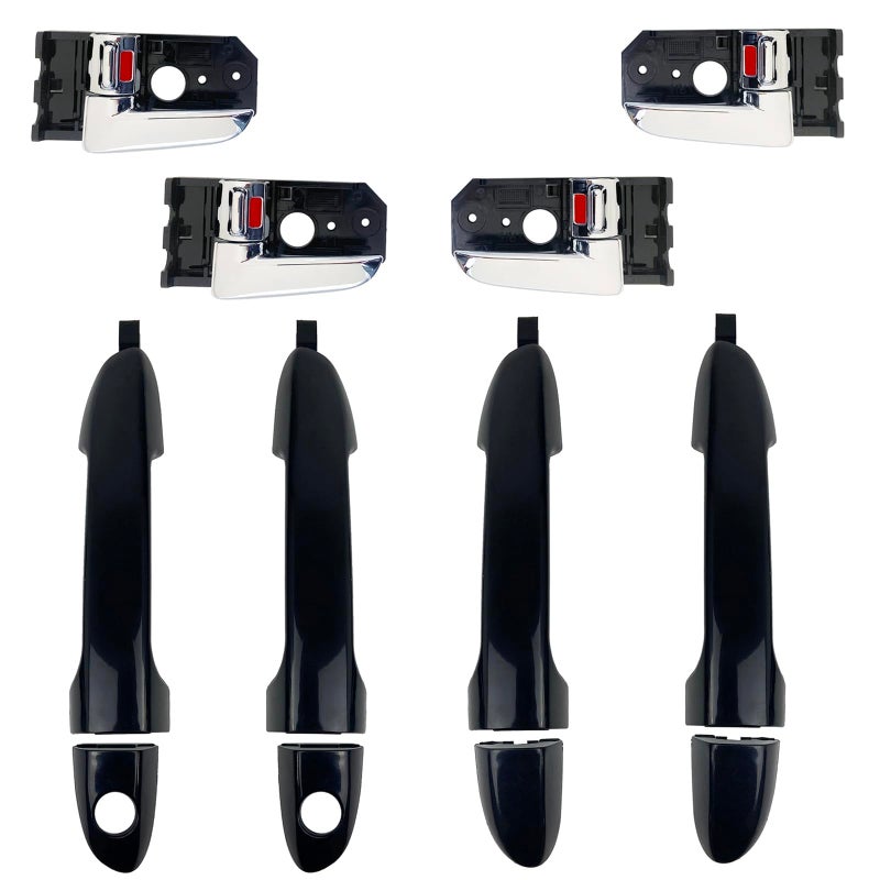 Cheriezing Exterior Interior Door Handle Compatible with Kia 20052009 Spectra5 20042009 Spectra Replaces 826502F000 826602F000 836502F000 836602F000 826102F000 826202F000 Set of 8 - Image 2