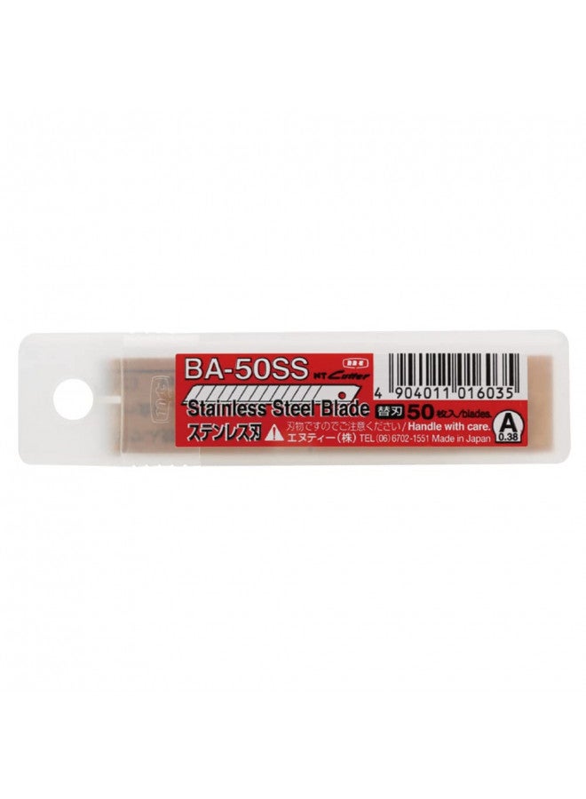 NT Cutter 9mm Stainless Steel Snap-Off Blades, 50-Blade/Pack, 1 Pack (BA-50SS) - Image 2