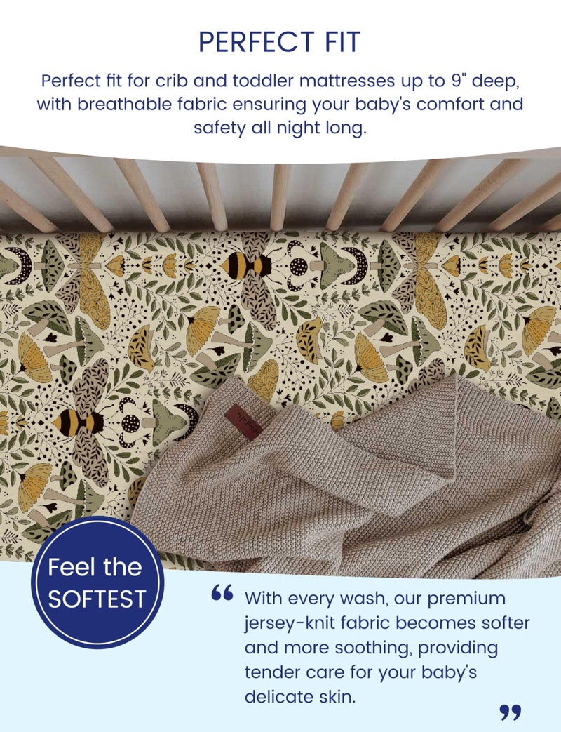 Totaha Premium Stretchy Crib Sheets (2-Pack)-Hypoallergenic  Silky Comfort  Buttery Soft  Calming Effect  All-Season Jersey-Knit Sheets  9'' Extra Deep Pocket  Animal Print - Image 3