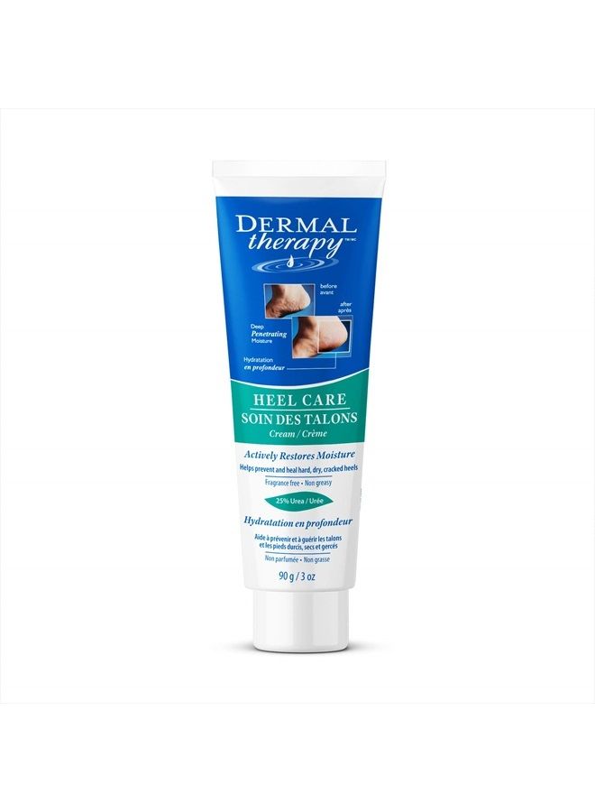 dermal therapy كريم العناية بالكعب، كريم للقدمين للكعوب الجافة المتشققة، مرطب مكثف للقدمين مع اليوريا و AHA، لوشن للقدمين ومقشر للقدمين بتركيبة غير دهنية، 3 أونصات. - Image 1