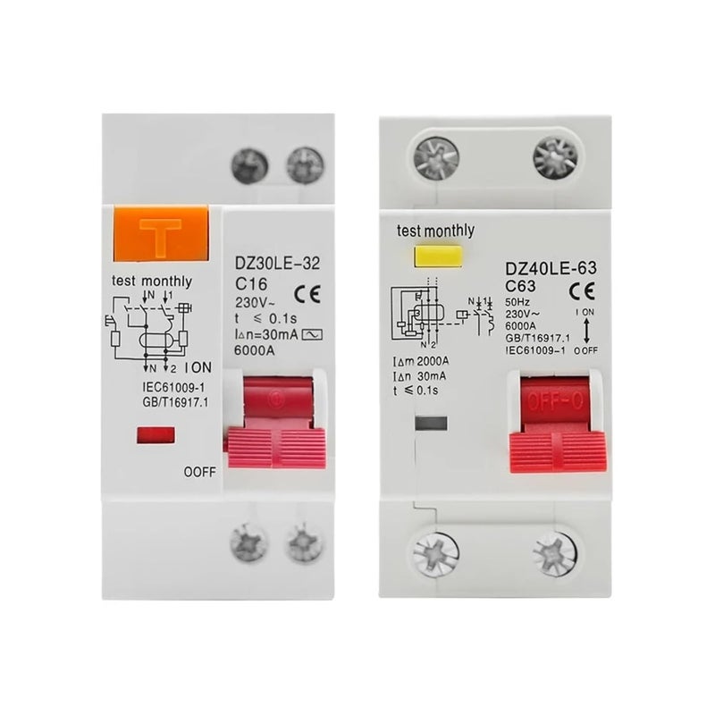 10A RCBO Circuit Breaker 1P N 230V Overload Short Current Leakage Protection 6 63A - Image 2