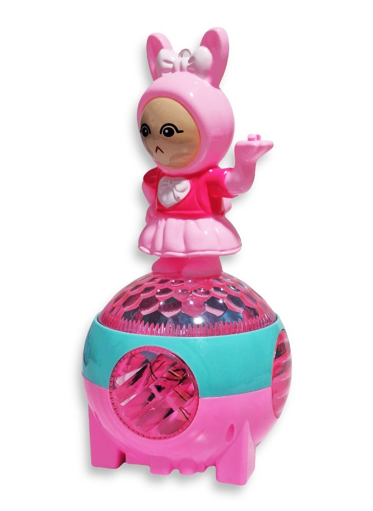 Generic Ramadan Lantern, Great Musical Action Toy for Kids, Dancing Ramadan Lantern with Cartoon Characters on Luminous Moving Ball Cute Ramadan Lanterns, New Ramadan Lantern Toy for Kids, Model ZR138-24, Pink  - Image 3