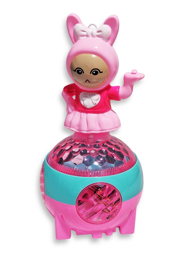 Generic Ramadan Lantern, Great Musical Action Toy for Kids, Dancing Ramadan Lantern with Cartoon Characters on Luminous Moving Ball Cute Ramadan Lanterns, New Ramadan Lantern Toy for Kids, Model ZR138-24, Pink  - Image 4