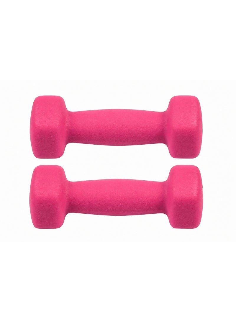 Huitich 5KG Neoprene Dumbbell Set – Pink, Pack of 2 - Image 1