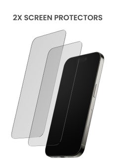 TinyMoose 2 Piece Ultra High Clarity Tempered Glass Screen Protector for iPhone 15 Pro  - Image 2