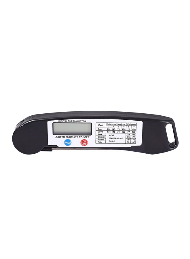 Instant Folding Digital Meat Thermometer Black 15.00 x 4.00 x 1.60cm - Image 1