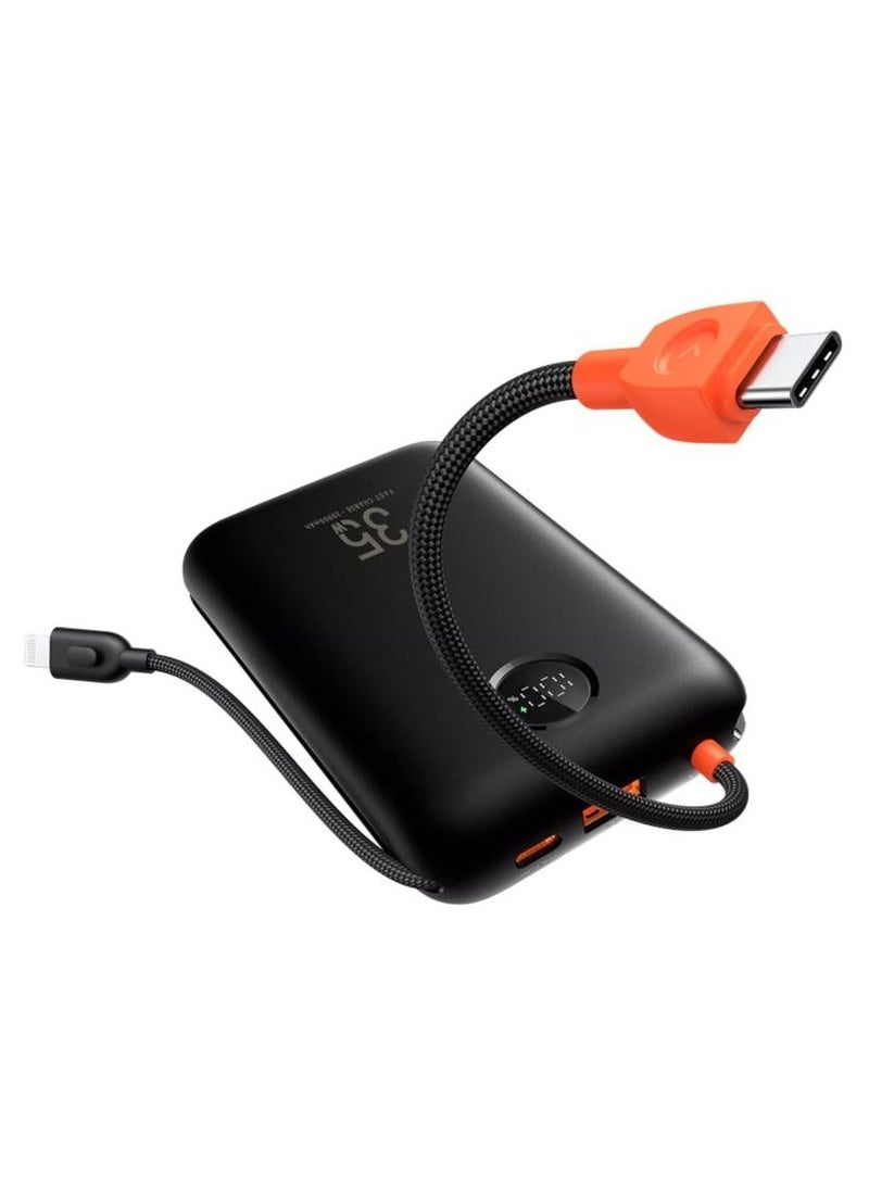 VEGER 20000mAh Power Bank 35W Fast Charging Portable Charger with Built-in Type-C and iPhone Cables and LED Display - Image 1