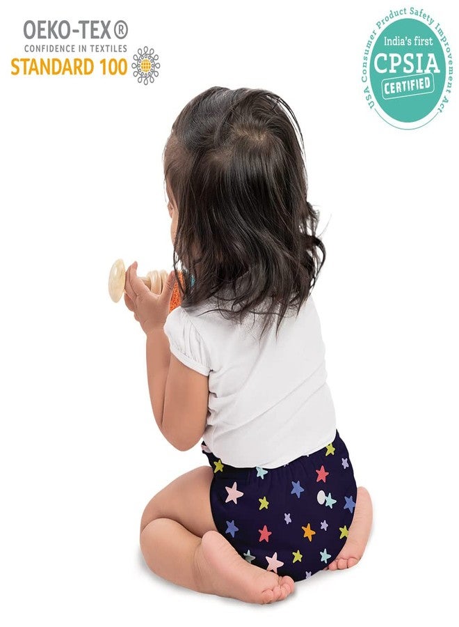 سوبربوتمز مجموعة سوبربوتومز الأساسية من 3 حفاضات قماشية قابلة لإعادة الاستخدام للأطفال من عمر 0-3 سنوات | مقاس واحد قابل للتعديل وقابل لإعادة الاستخدام | الغلاف الخارجي فقط | (بدون وسادة امتصاص/حشوة) | قد يختلف التصميم - Image 2