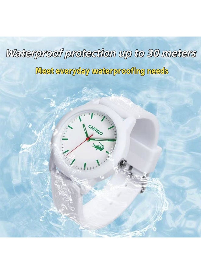CARTELO Trendy Casual Waterproof Watch White - Image 2