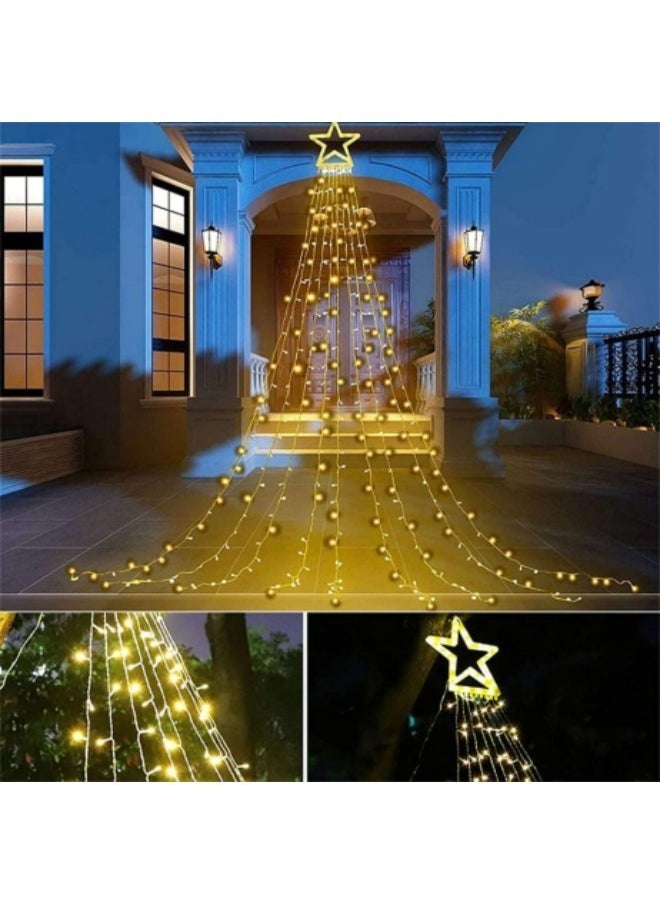 Solar Power Star String Lights,320 LED 11.5 ft Waterproof Waterfall Tree Lights with Star Topper - pzsku/ZE1F5A24A75FC396ED200Z/45/_/1700639878/370915b0-79bb-4adf-9512-cd1095277803