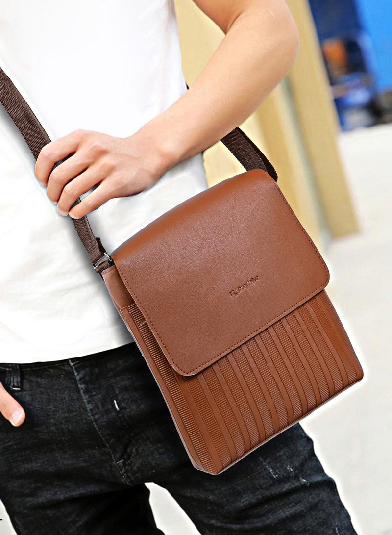 STORYTELLER Sedna Casual Faux Leather Travel Sling Bag|Shoulder Messenger Bag - Image 1