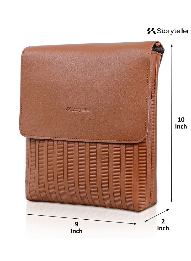 STORYTELLER Sedna Casual Faux Leather Travel Sling Bag|Shoulder Messenger Bag - Image 3