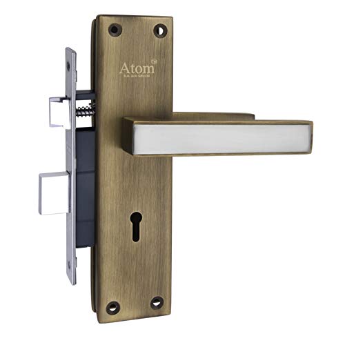 Atom Heavy Duty Mortise Door Lock for Bedroom, Living Room, Main Door, Brass Antique Finish | 3 Keys | 6 Lever Double Stage Lockset for House Hotel Office(MICROSATKY) - Image 2