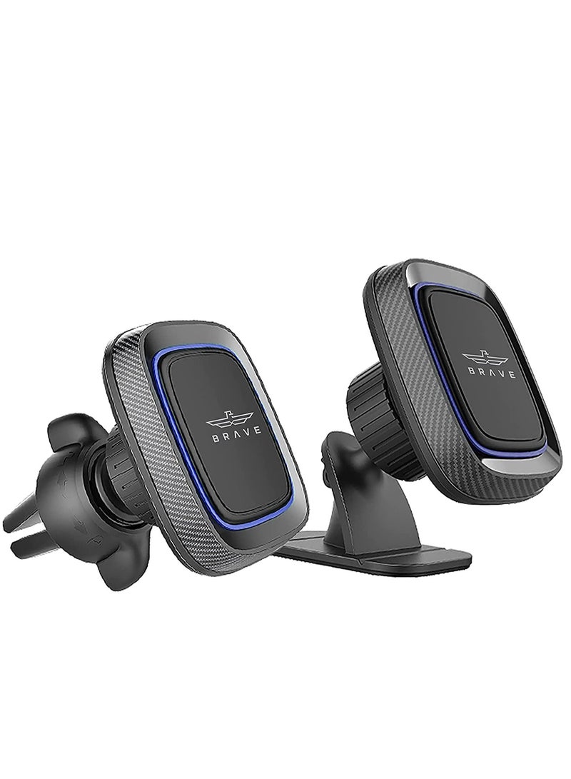 Car Phone Holder 2 in 1 Magnetic Mobile Mount Universal Air Vent and Dashboard Device Holder with Extra Strong Adhesion to all Surfaces for iPhone 13 12 11/Pro/Pro Max Samsung Galaxy and more - Image 1