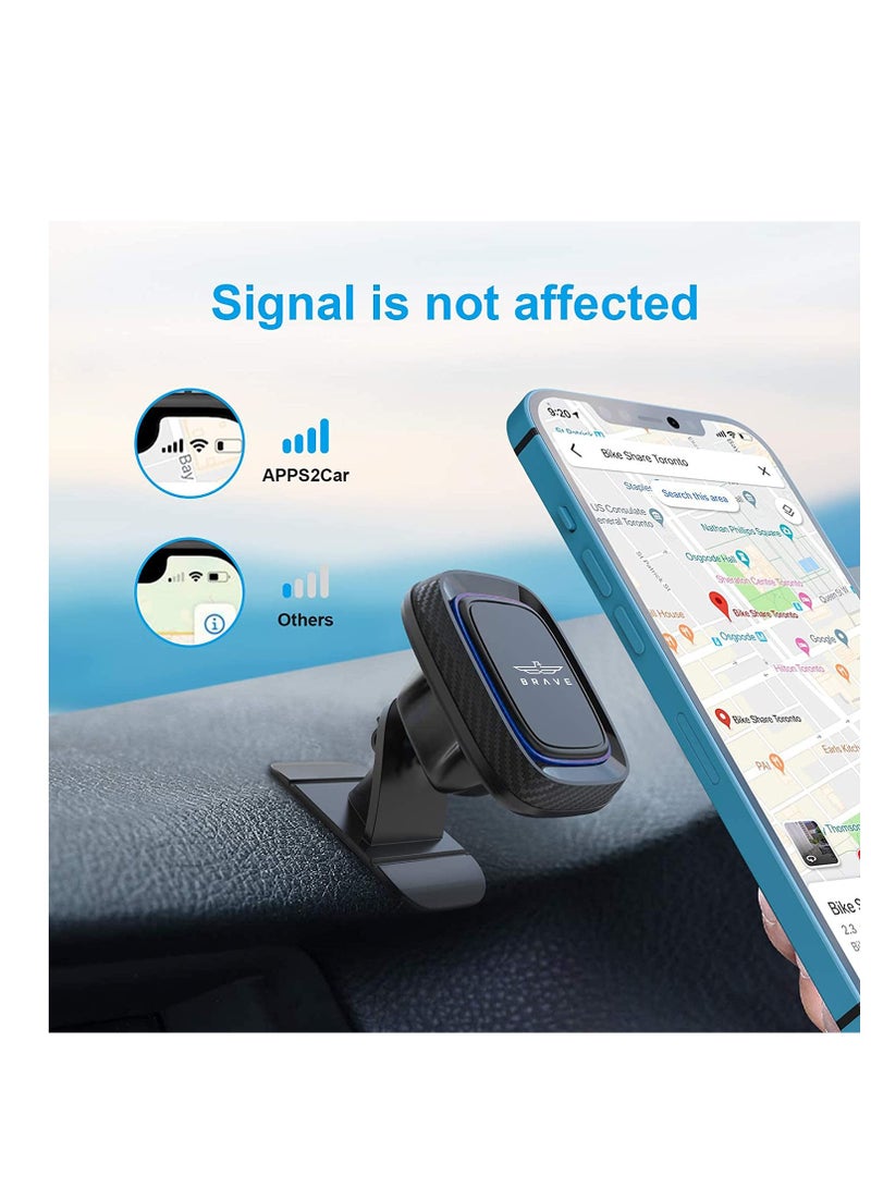 Car Phone Holder 2 in 1 Magnetic Mobile Mount Universal Air Vent and Dashboard Device Holder with Extra Strong Adhesion to all Surfaces for iPhone 13 12 11/Pro/Pro Max Samsung Galaxy and more - Image 4