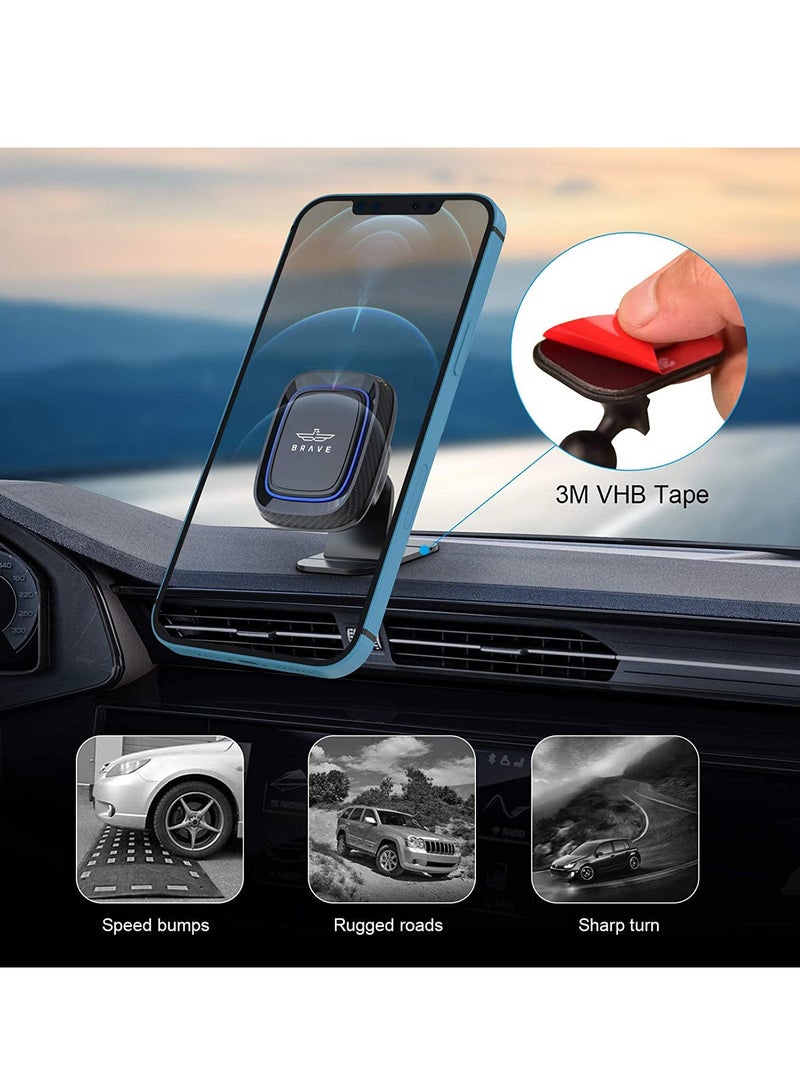 Car Phone Holder 2 in 1 Magnetic Mobile Mount Universal Air Vent and Dashboard Device Holder with Extra Strong Adhesion to all Surfaces for iPhone 13 12 11/Pro/Pro Max Samsung Galaxy and more - Image 2