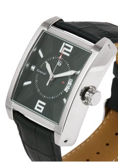 GENEVAL Leather Strap Analog Wrist Watch GR111WBB - 40mm - Black  - Image 2
