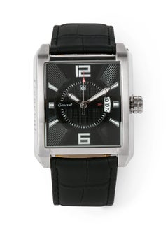 GENEVAL Leather Strap Analog Wrist Watch GR111WBB - 40mm - Black  - Image 1