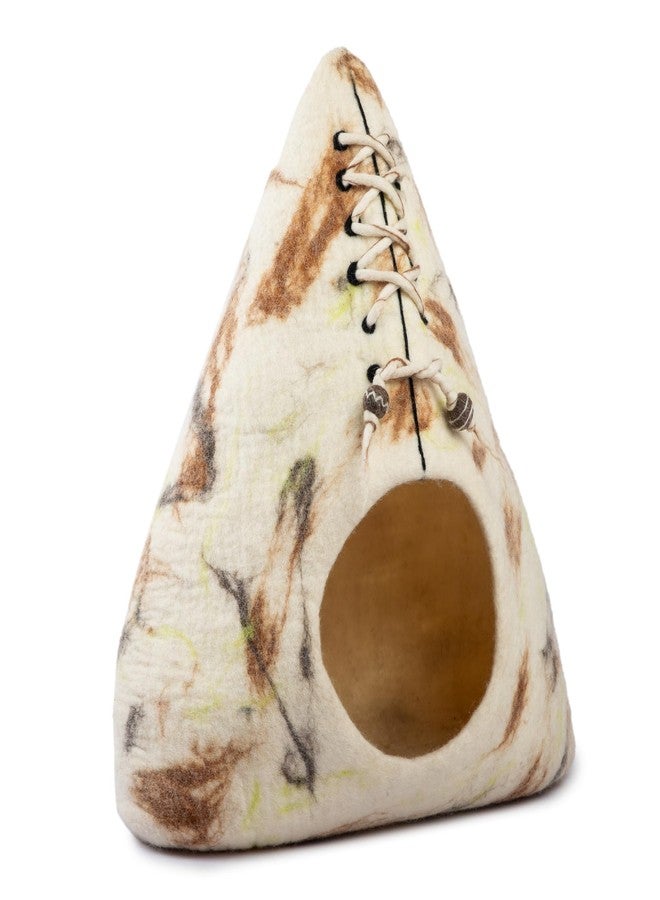 Woolygon Luxurious Merino Wool Cat Cave Bed Teepee Design - Foldable Hideaway Pod for Indoor Cats - Premium Felt Kitten Beds - Covered Cat House for Ultimate Cozy Comfort by Woolygon - Image 2