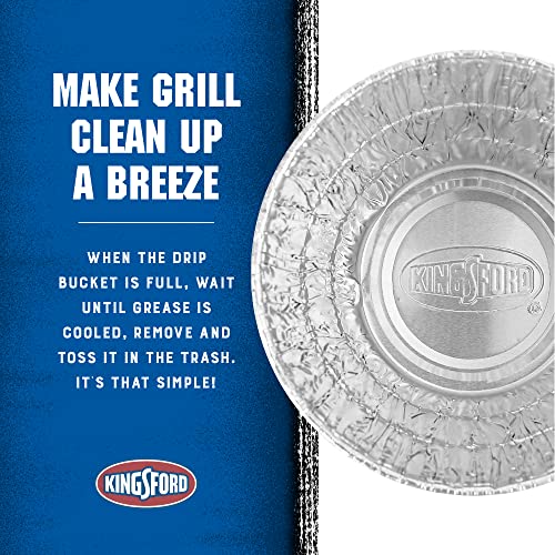 Kingsford Disposable Drip Bucket Liners, Aluminum Grease Bucket Liners for BBQ and Pellet Grills, Fits Most Standard Drip Buckets, 5 in Top Diameter, Easy Grill Cleanup, 10 Count - 2 Pack - Image 3