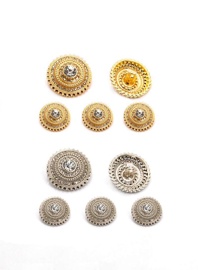 Sewing Button with stone -  18PCS - round-shaped - Image 3