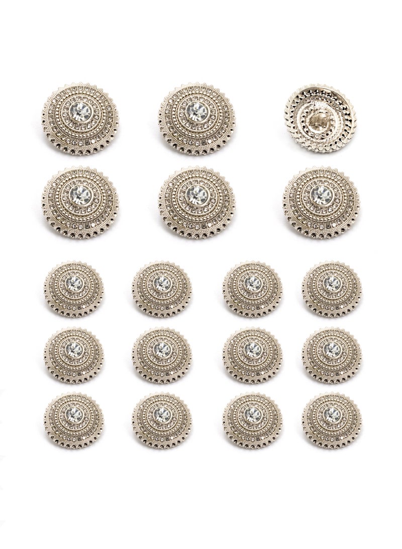 Sewing Button with stone -  18PCS - round-shaped - Image 1