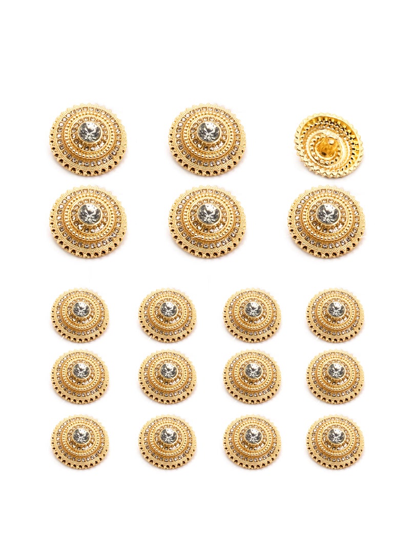 Sewing Button with stone -  18PCS - round-shaped - Image 2