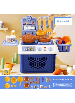 [Factory Direct Supply] Children's Little Yellow Duck Baby Kitchen Toys Complete Set Of Children's Cognitive Playhouse Kitchenware Set