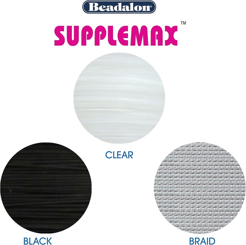 Beadalon SuppleMax Illusion Beading Cord - 0.30 mm / 0.012 in, Clear Monofilament, 50 m / 164 ft - Image 3