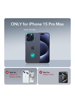 ESR ESR for iPhone 15 Pro Max Case, Metal Kickstand Case, 3 Stand Modes, Supports Wireless Charging, Slim Back Cover with Patented Kickstand, Boost Series, Black  - Image 2