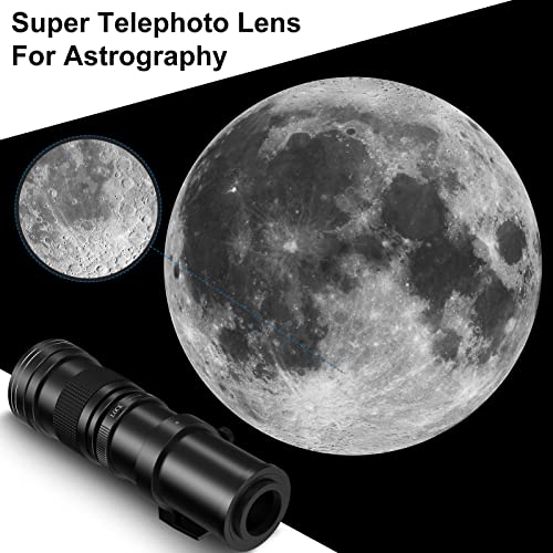 Lightdow F 420-800mm F8.3 Telephoto Zoom Lens(MF) + T-Mount for Nikon D850/D750/D500/D7500/D610/D5600/D7200/D7000/D3500/D3400/D3300/D3200/D3100/D5/D6 - Manual Focus DSLR Cameras Lens(F-Mount) - Image 5