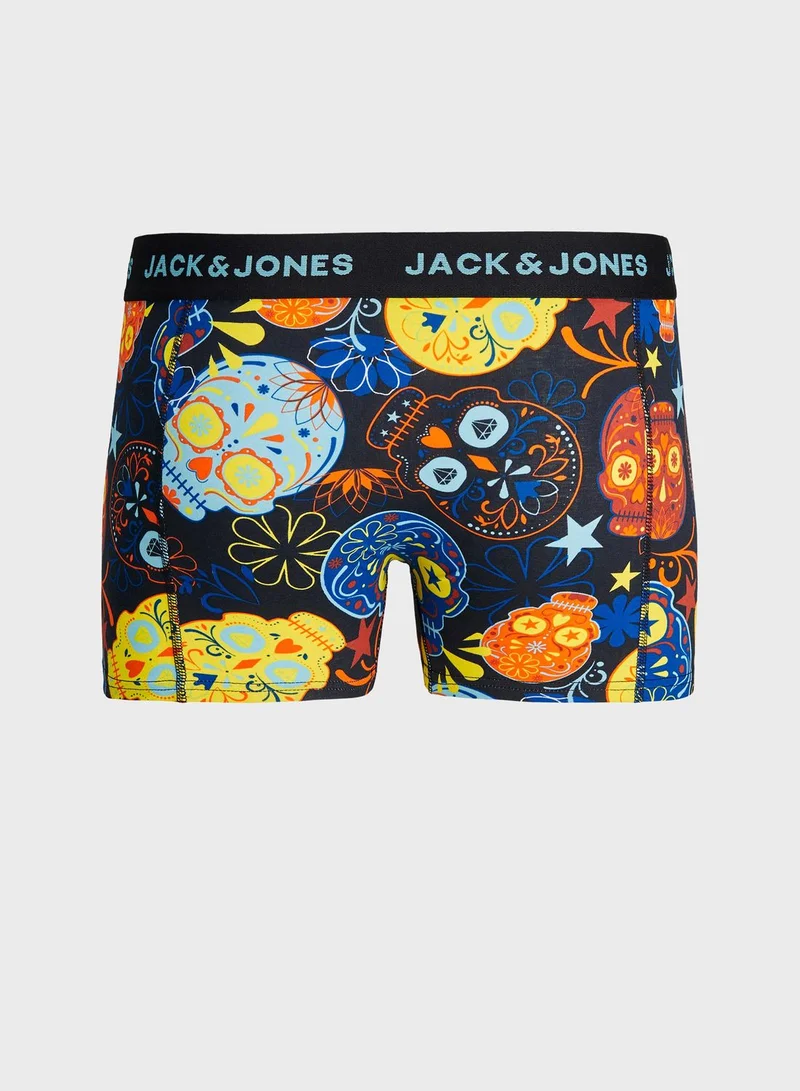 Jack & Jones Junior Kids 3 Pack Assorted Trunks