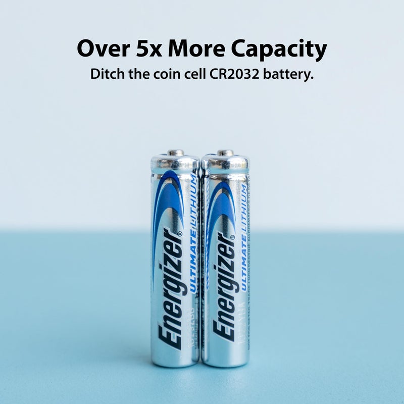 Elevation Lab AirTag (Gen 1 & 2) 5-Year Compact Extended Battery Case - Uses AAA Batteries - 5X More Capacity Than CR2032 TimeCapsule | Waterproof, CR 2032 Battery Replacement (4-Pack) - Image 5