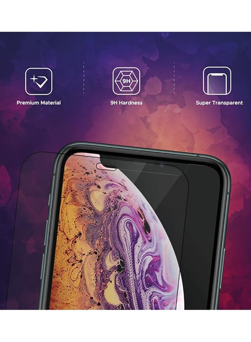 LIBERTY GUARD iPhone 11 Pro Max Glass 2.5D Full Cover Black Rounded Edge Screen Protector / Anti Scratch / 9H Hardness / Anti Fingerprint / Premium Material / Anti Shock & Anti Impact - Clear - Image 3