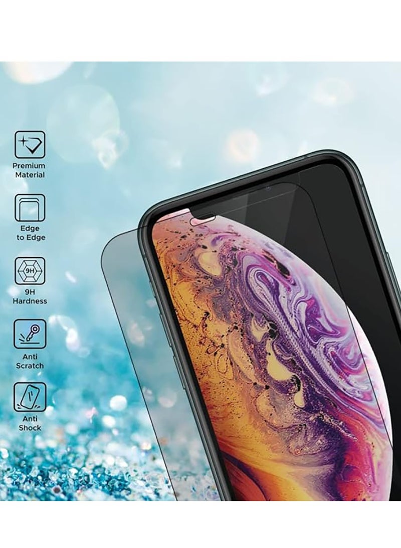LIBERTY GUARD iPhone 11 Pro Max Glass 2.5D Full Cover Black Rounded Edge Screen Protector / Anti Scratch / 9H Hardness / Anti Fingerprint / Premium Material / Anti Shock & Anti Impact - Clear - Image 2