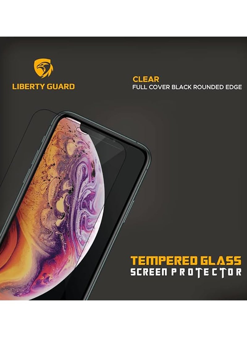 LIBERTY GUARD iPhone 11 Pro Max Glass 2.5D Full Cover Black Rounded Edge Screen Protector / Anti Scratch / 9H Hardness / Anti Fingerprint / Premium Material / Anti Shock & Anti Impact - Clear - Image 4