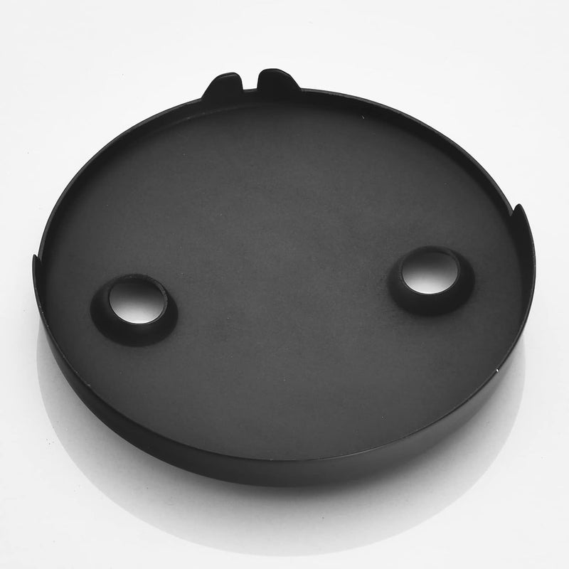 LOWCUS 2 Hole Bathtub Overflow Plate, 3-3/16 Inches Diameter, Matte Black - Image 5