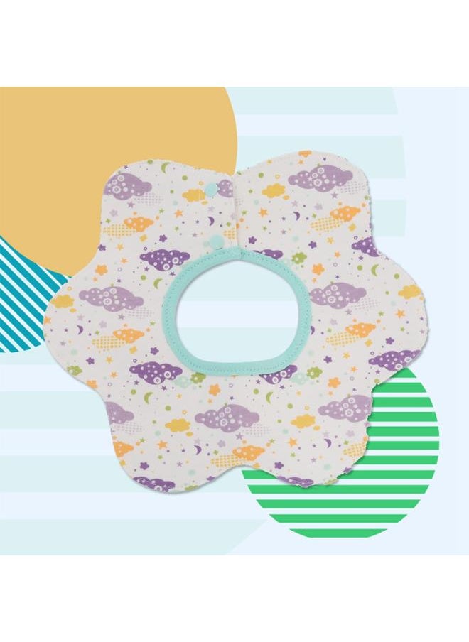 Thoraya Safe Breathable Rotated Waterproof Cotton Baby Kid Infant Bib Household(Clouds)  - Image 2