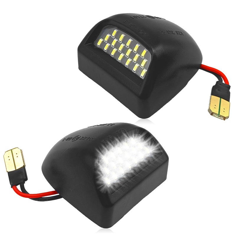 2PCS ضوء لوحة ترخيص LED متوافق مع شيفروليه سيلفرادو GMC سييرا 1500 2500 3500 سوبربان تاهو يوكون XL كاديلاك إسكاليد EXT مجموعة مصابيح لوحة ترخيص LED كاملة