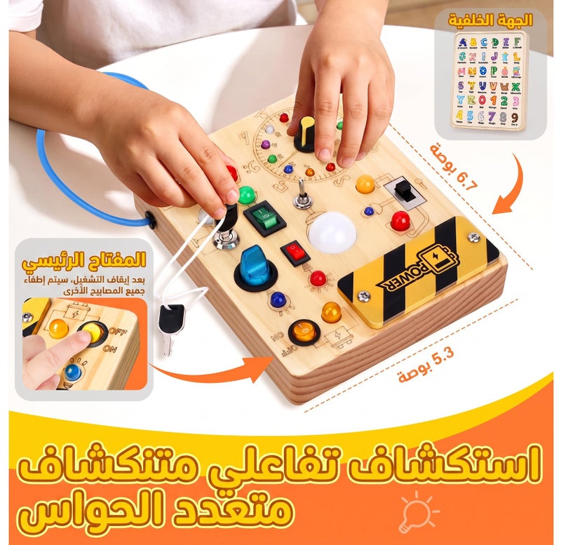 Hoarosall Busy Board,Montessori Toys for 1-3 Years Old, Wooden Toddler Toys, Baby Sensory Travel Toys, Ideal Gift for 1+ Year Old Boys & Girls - Image 5