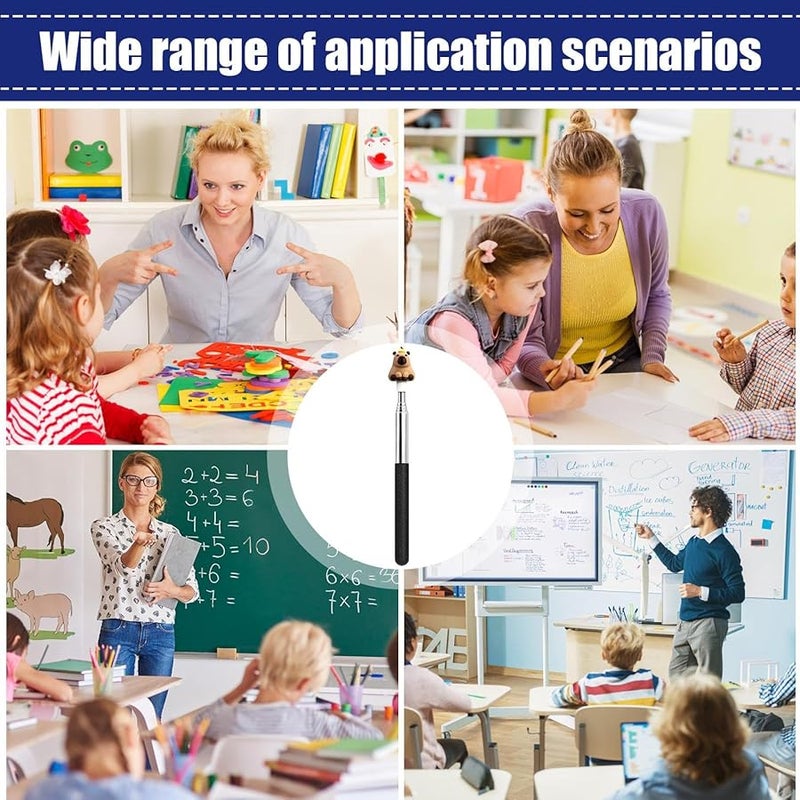 Telescopic Pointer Stick Soft Grip Cartoon Style Teaching Aid For Classroom - Image 5